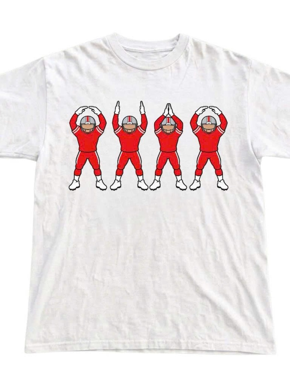 Ohio State Fan Gift White Football Graphic Tee
